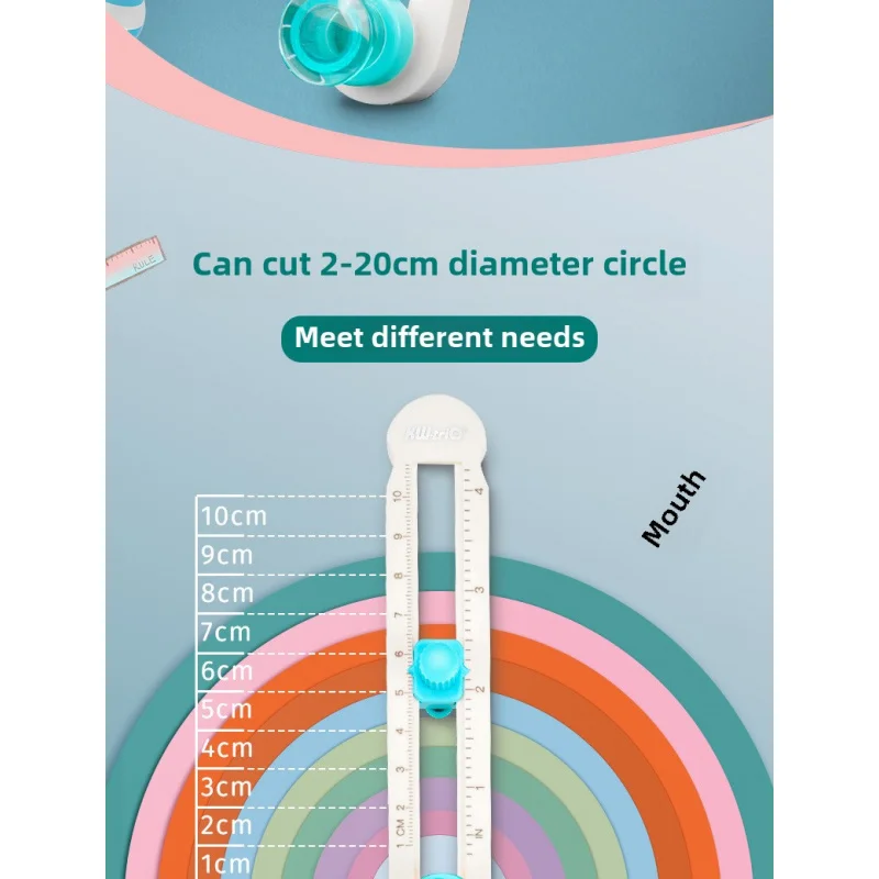 360Minimum Diameter of Manual Rotating Compasses Circular Cutter2cm Cutting Tool round Cutting