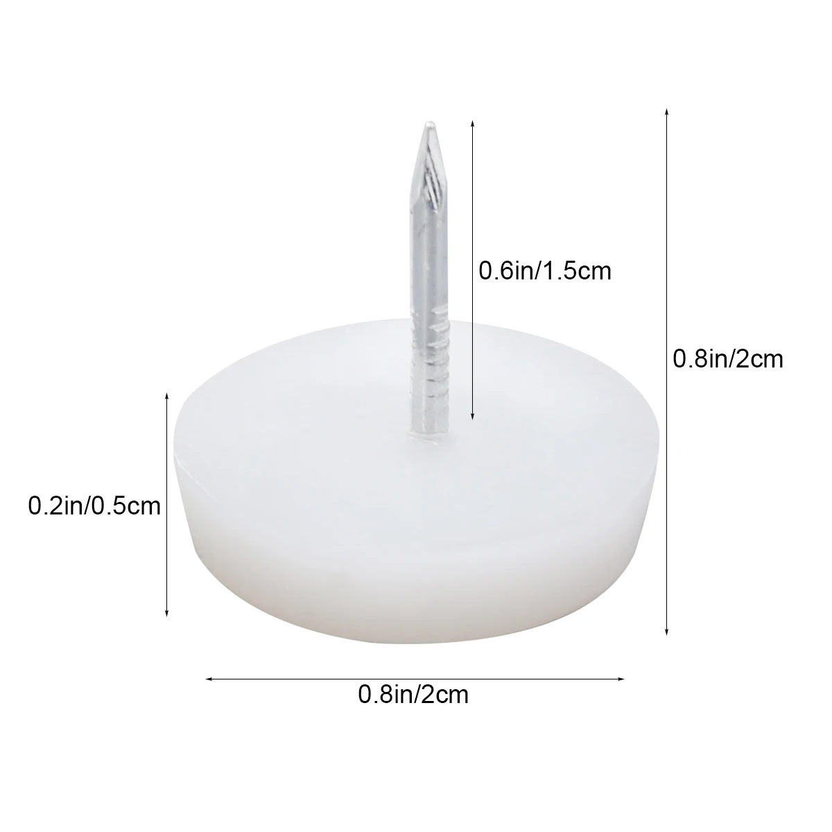 

50pcs Furniture Double Layer Button Feet Height Increaser Decorative Plastic Furniture Tacks Iron Stops Couch