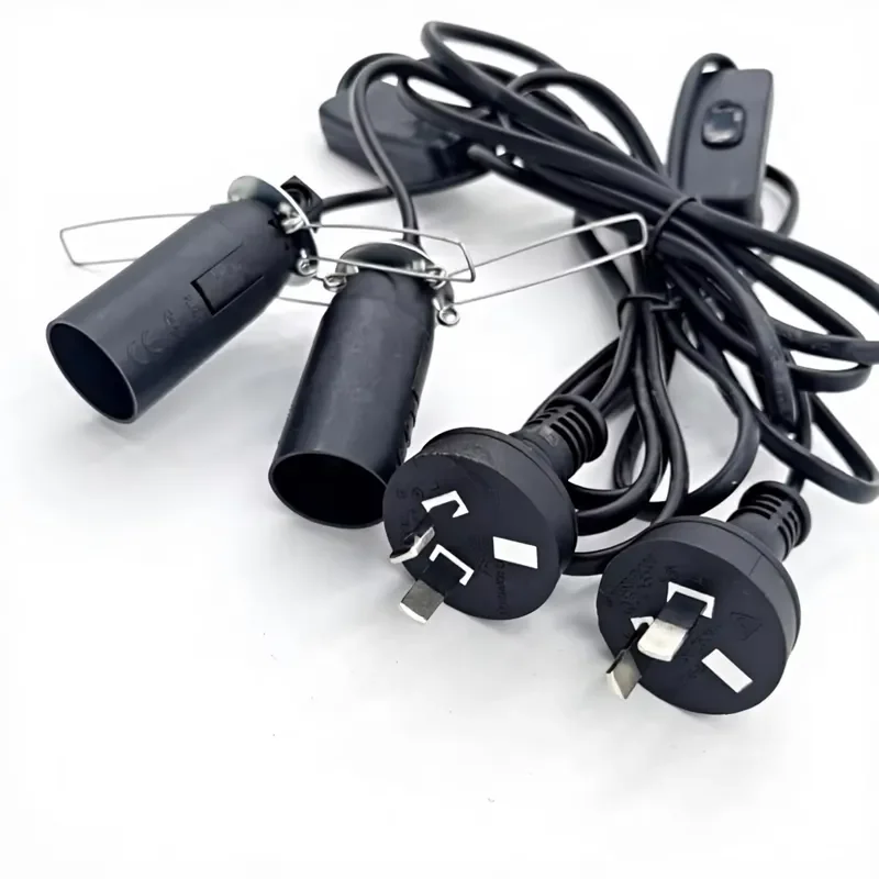 SAA RCM Approved Australian Standard Power Cord for Machines 2*0.5mm PTFE Rubber Pure Copper Conductors IP67 Rated PVC Jacket