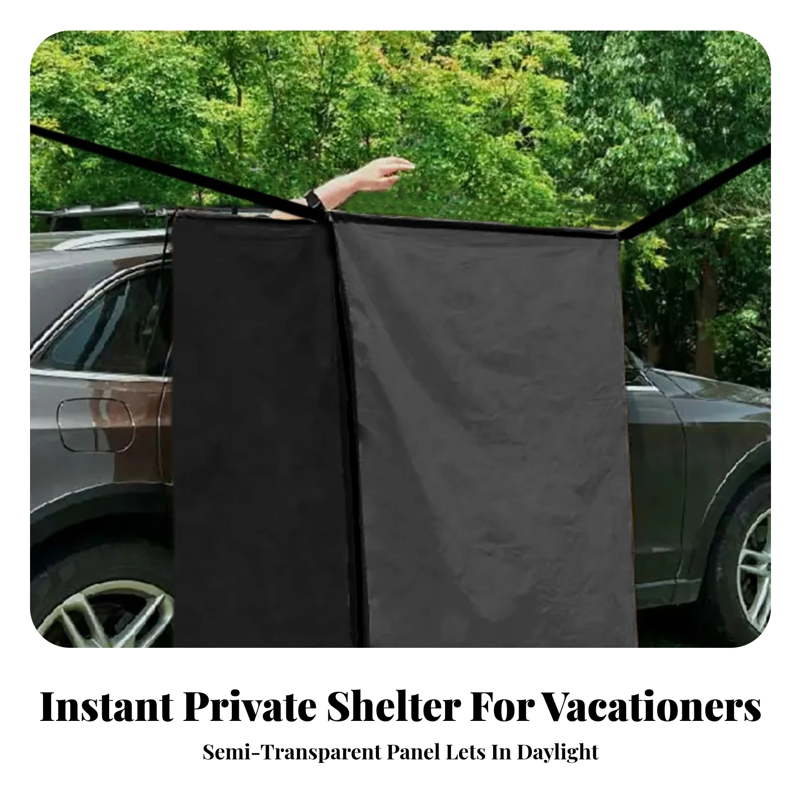 Privacy Shower Tent Lightweight Oxford Cloth Shower Tent Portable Privacy Enclosure Collapsible Outdoor Shelter Black