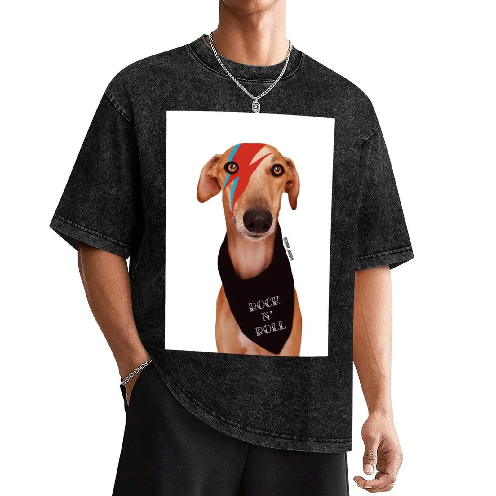 Ziggy Jagger The Rockstar Rescue Dog T-Shirt anime tshirt quick-drying funny costumes summer clothes t shirt men 100℅ cotton