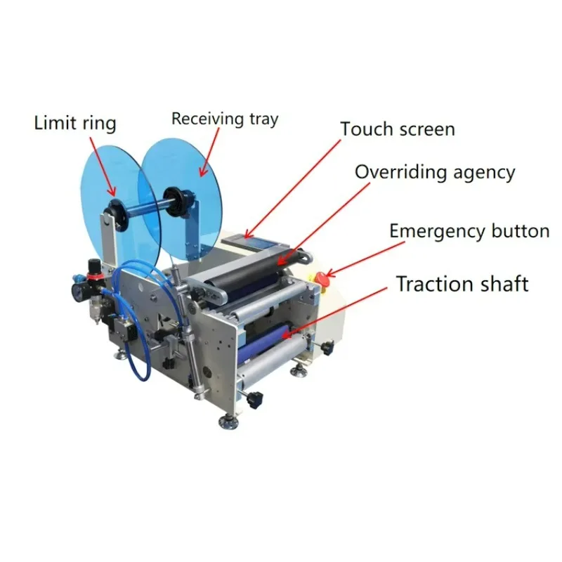 

Factory Direct Electric Can & Round Pet Bottle Labeling Machine Wood Packaging with Core Components Motor Bearing PLC