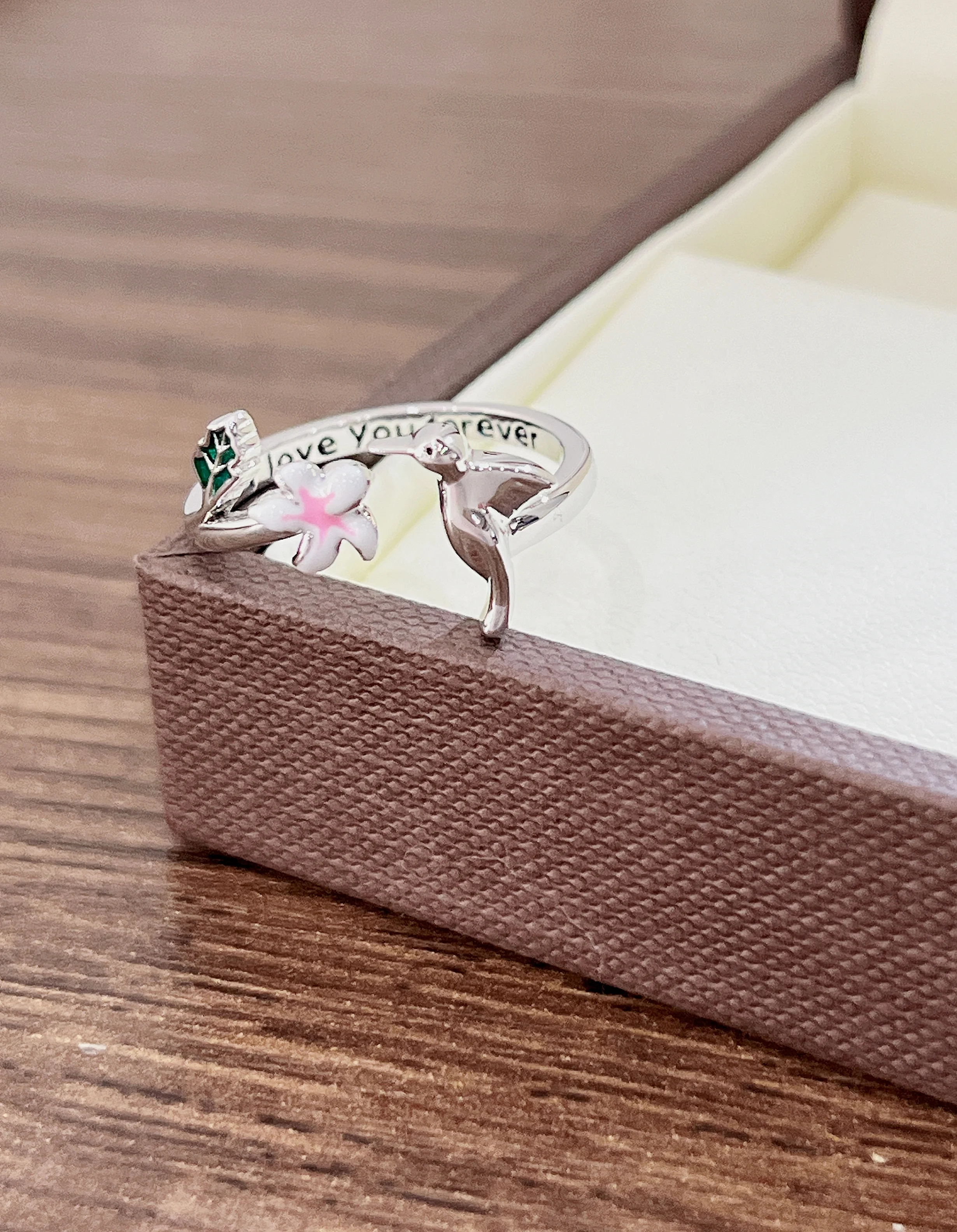 أزياء الطيور زهرة المينا الدائري قابل للتعديل تصميم الاصبع المفتوح قسط يشعر اليد مجوهرات عبر الحدود نمط المتخصصة #4