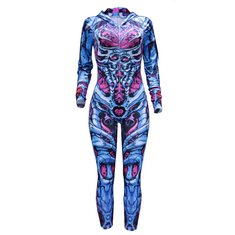 Halloween horror night ghost season ghoul y2k ghost festival ghost vigil cosplay atmosphere costume party prom women\'s jumpsuit