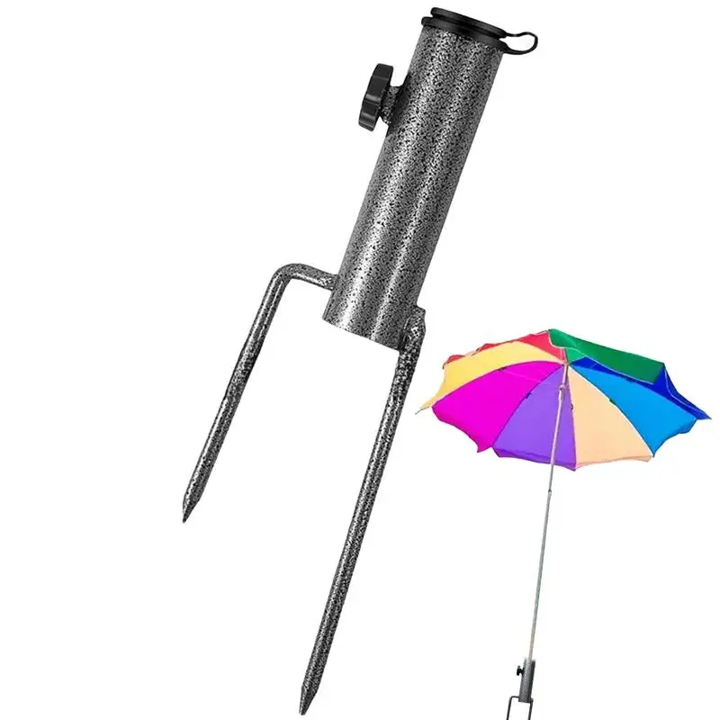 

Solid Umbrella Anchor Holder Iron Patio Umbrella Anchor For Sand Round Adjustable Outdoor Stand Beach Metal Ground Heavy-Duty