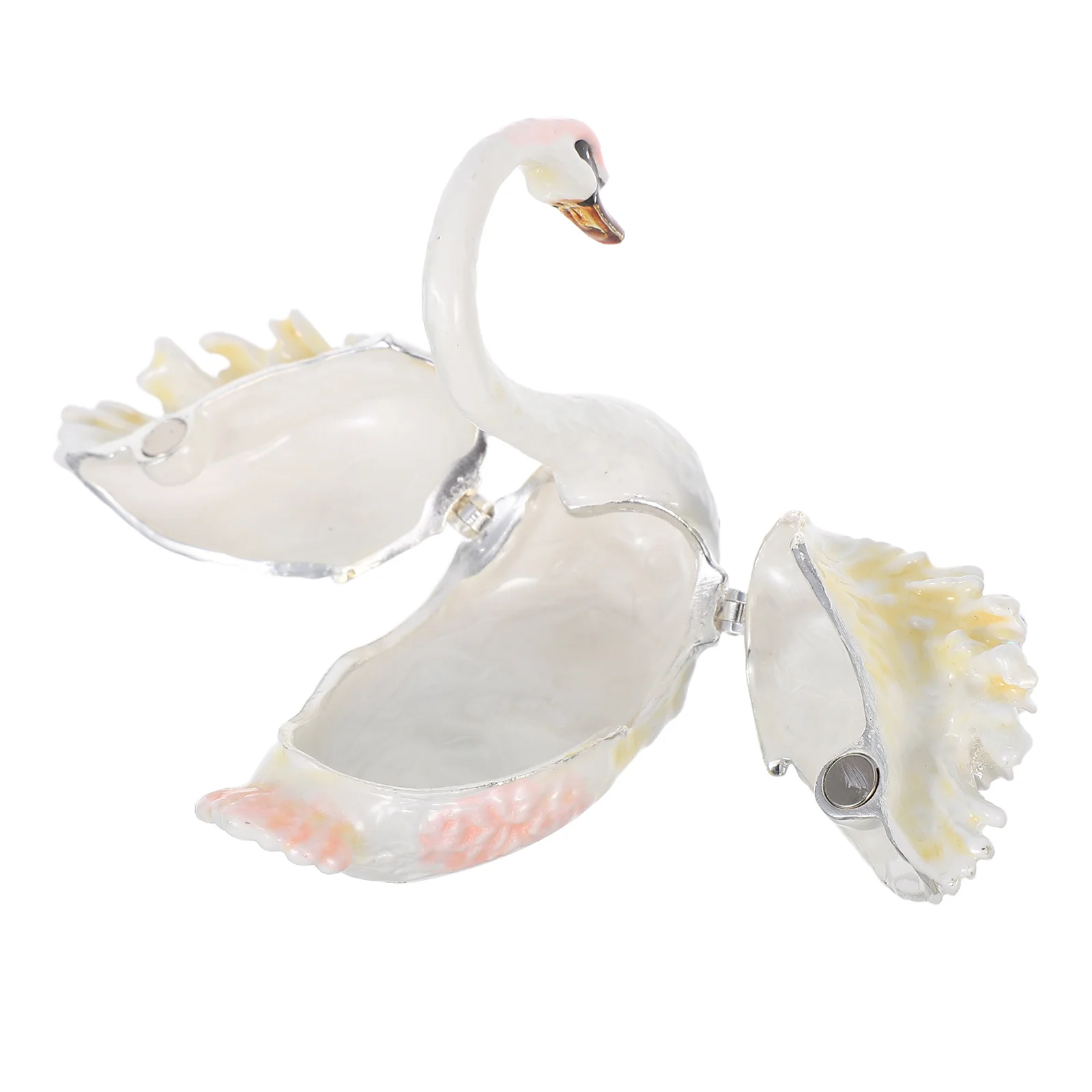 

Elegant Swan Shaped Jewelry Storage Box Crystal Decorative Organizer for Dresser Vanity Tabletop Home Display Jewelry Box