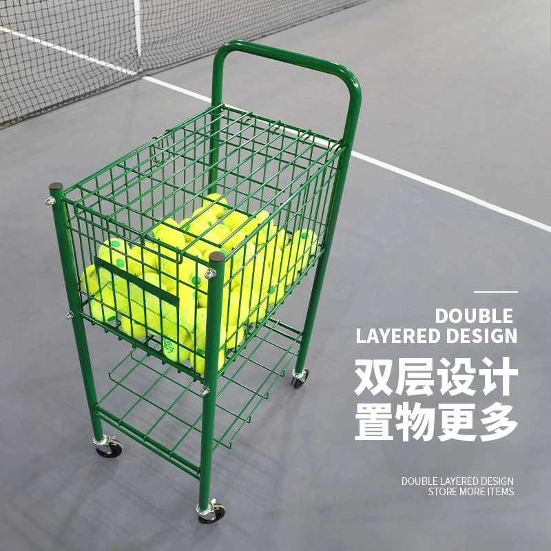 سيارة تدريب التنس المحمولة المصنوعة من الفولاذ المقاوم للصدأ قابلة للطي، إطار كرة التقاط للتدريب على التنس