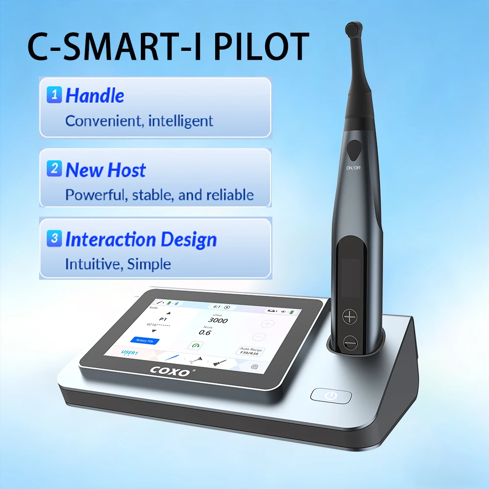 

COXO C-SMART-i PILOT Dental Endo Motors Large-size Color LCD 5 in 1 Functionality Contactless Super Mini Head Charging