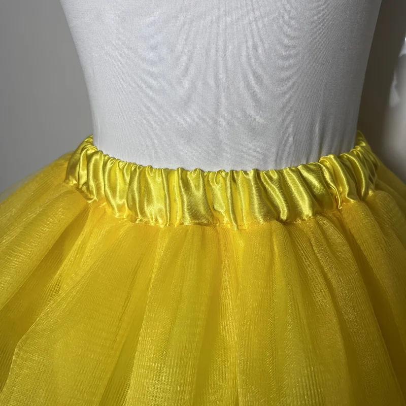 Adult Mesh Tulle Tutu Skirt, 3-Layer Mesh with Design, Suitable Dance Performances And Party Attire. This Product Is