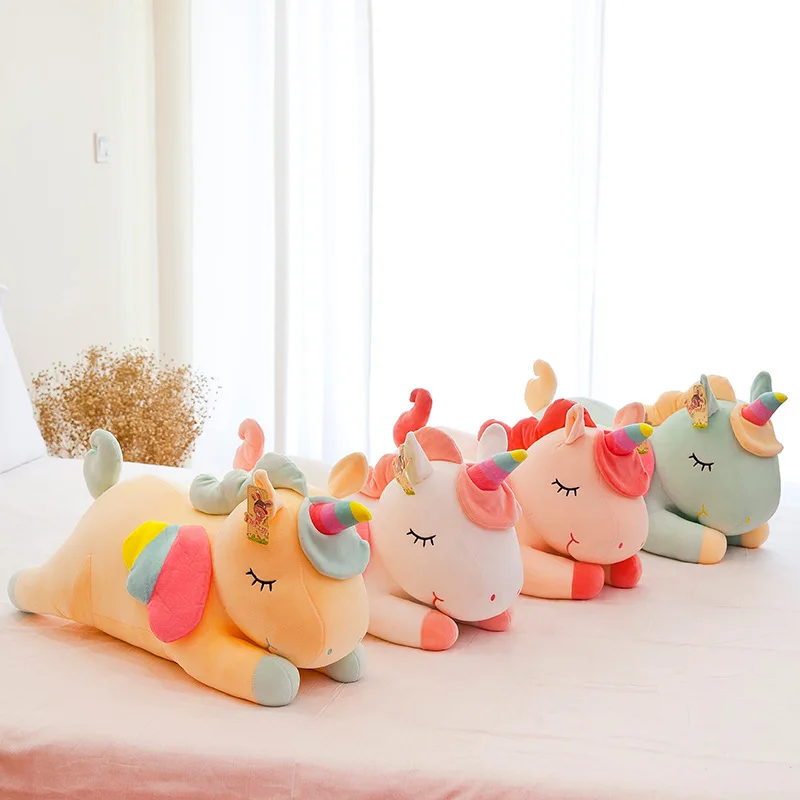 30cm Angel Rainbow Unicorn Doll Plush Cushion Birthday Gift Doll Sleep Pillow  Cute Pillow