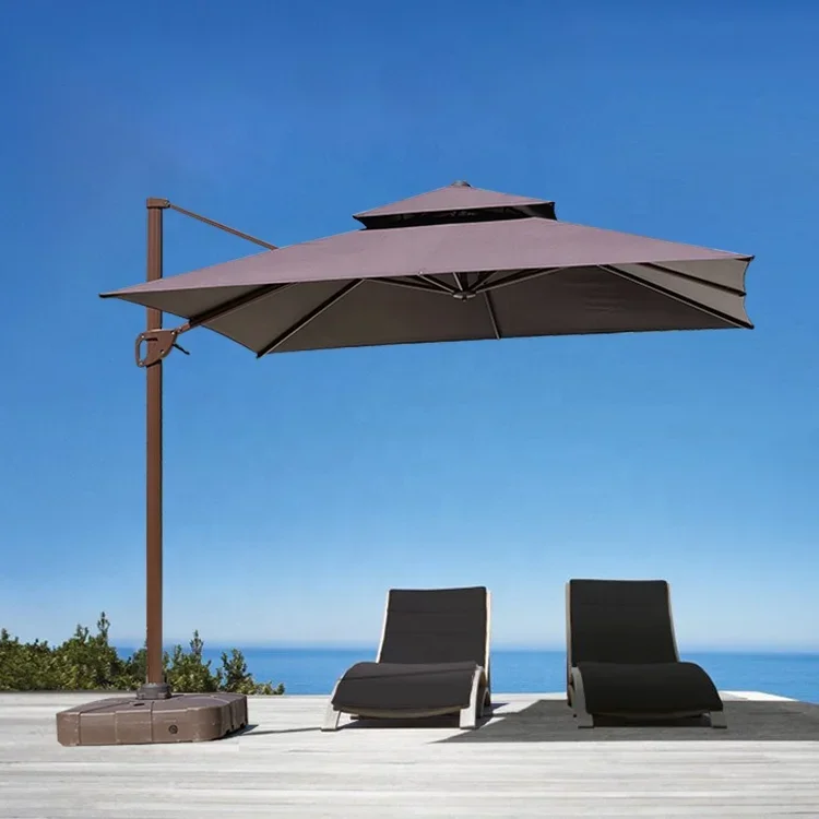 yOutdoor Furniture Umbrella & bases Large Cantilever square Parasol Garden cheap Parasol sun patio umbrellas