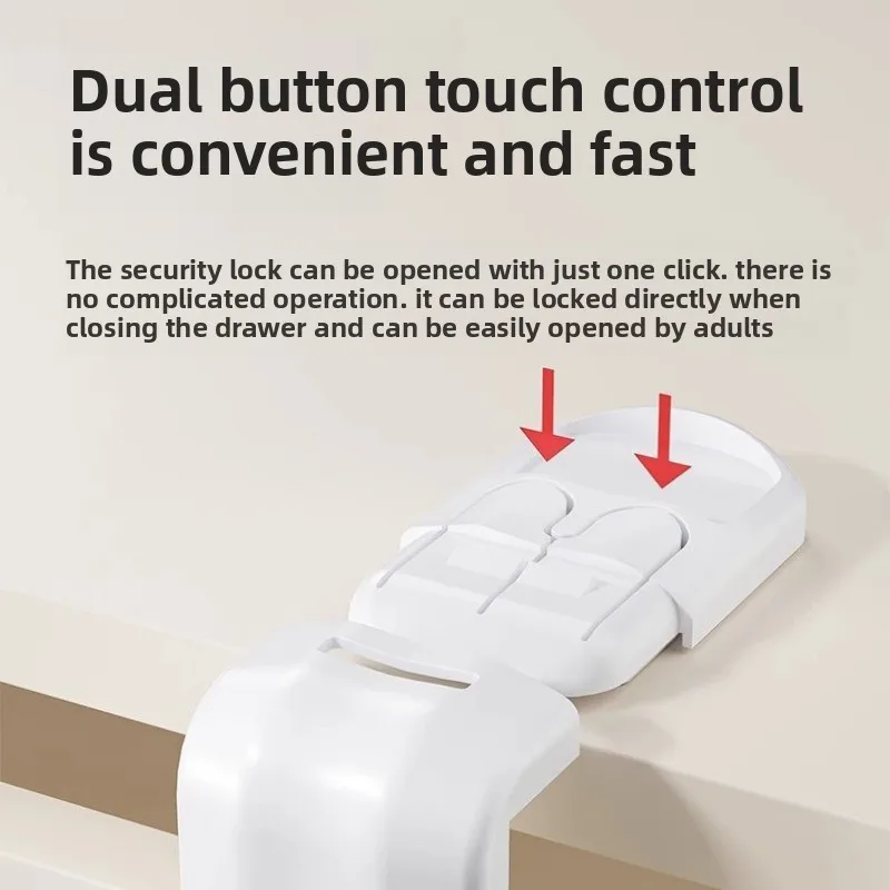 Safety Protection Locks Multi-functional Transparent Non-punching Anti-pinch Drawer Locks Refrigerator Simple Cabinet Door Locks