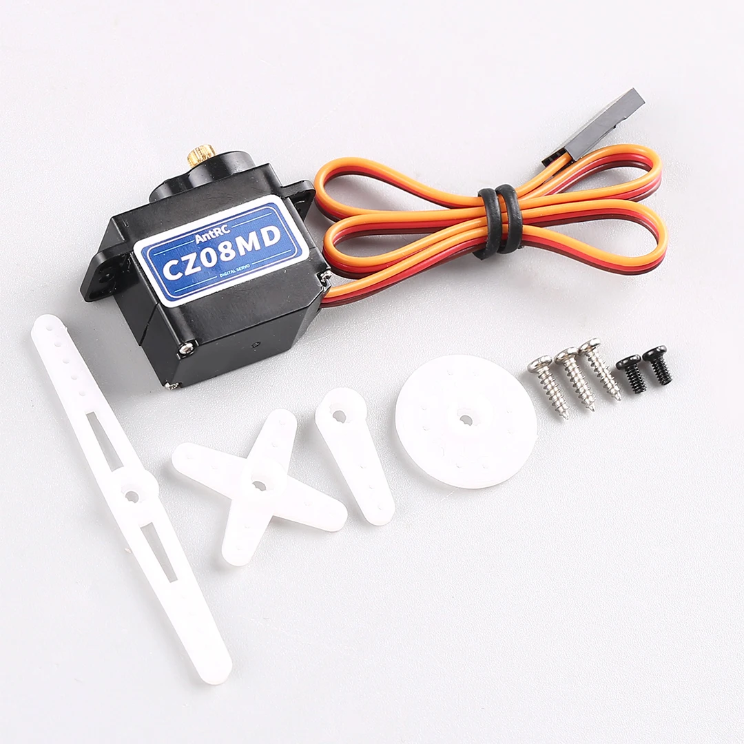 AntRC CZ08MD 4.8-6V RC Fixed Wing Servo, Metal Gear Digital Type, 9/12g High Torque