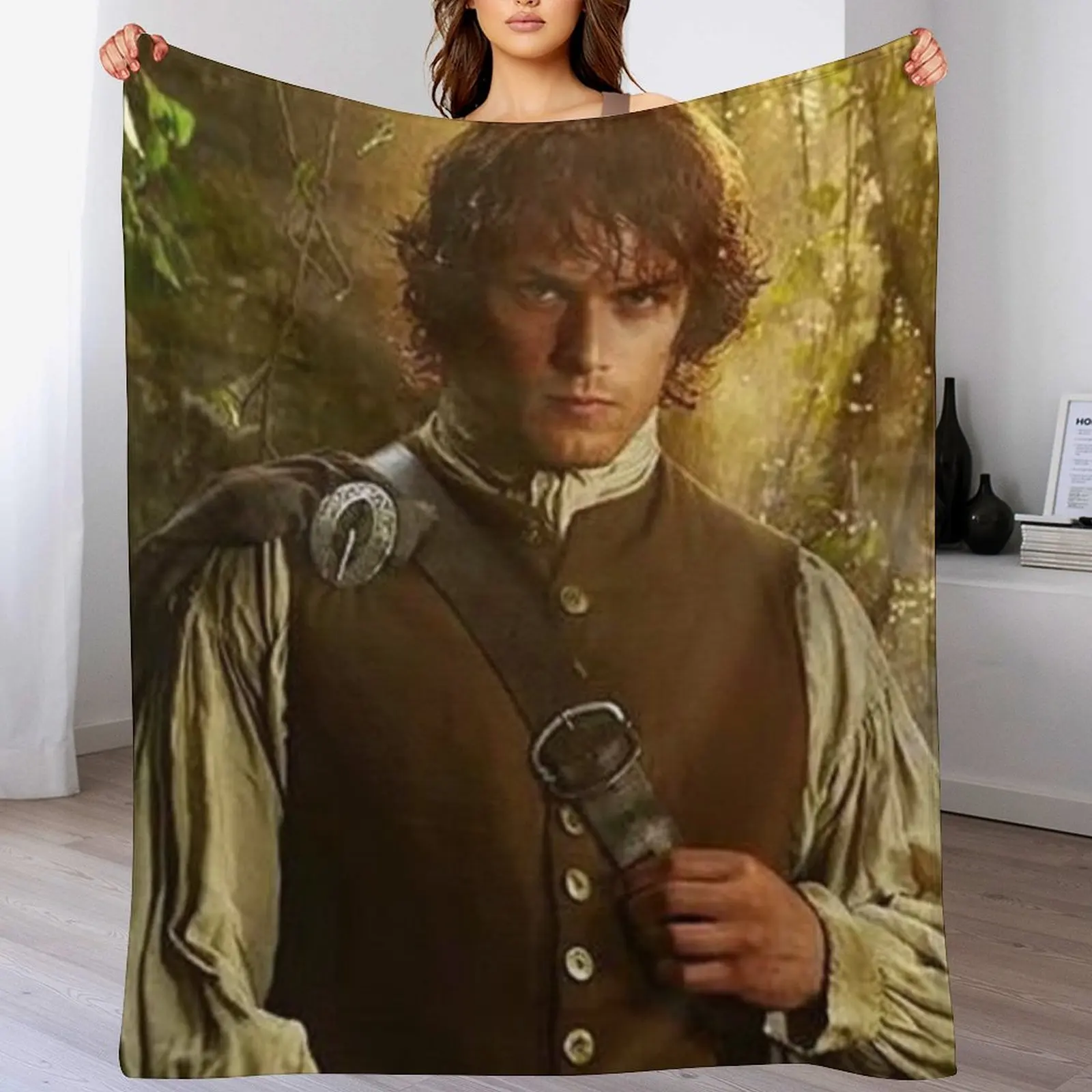 

Sam Heughan Throw Blanket Multi-Purpose Decorative Sofas Custom Blankets