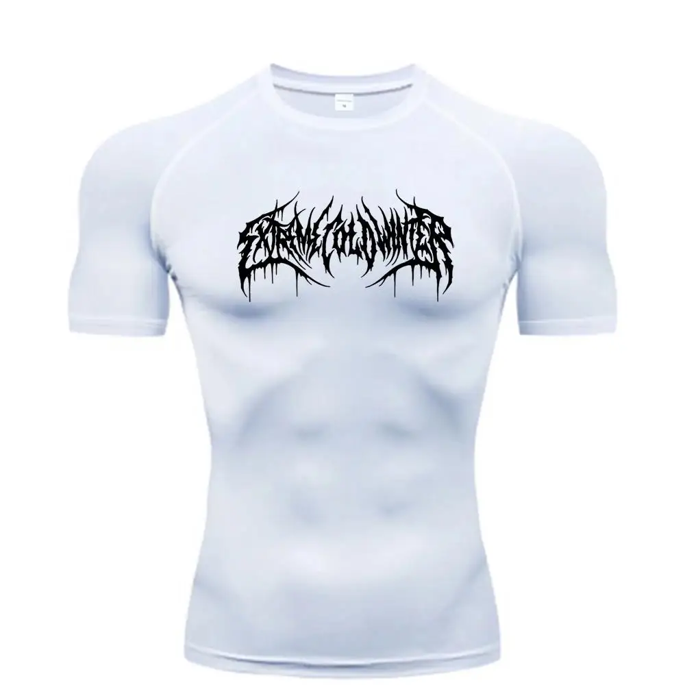 2026 Summer Compression Sweatshirt Short Sleeve Men's Fitness T-Shirt Running Quick-Dry Top Gym Workout Bodybuilding T-ShirtS