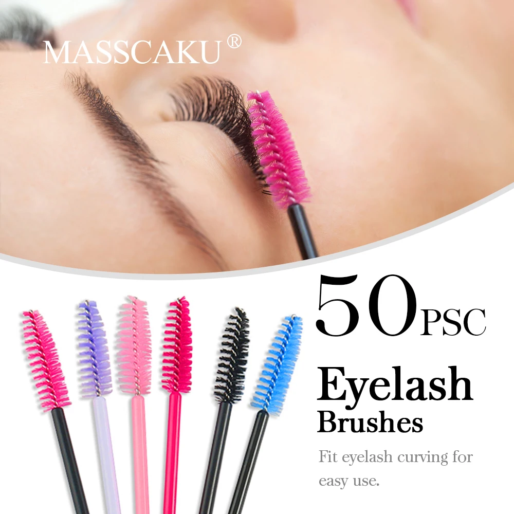 MASSCAKU Eyelash Brush Comfortable Make ups Eyelashes Type Cosmetic Tools Eyelashes Supplies Several Colors Neat Aided