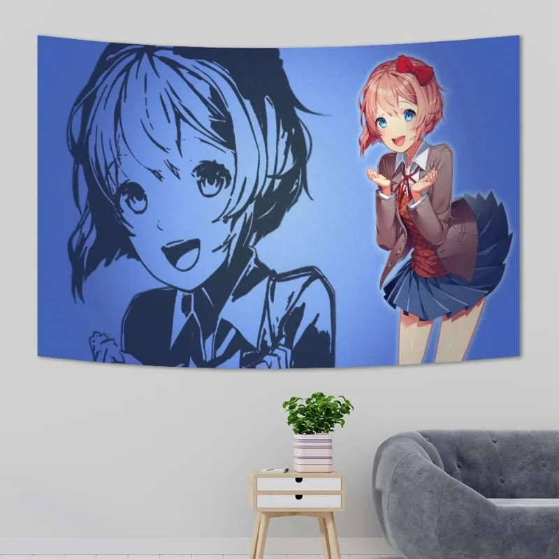 Anime D-doki say-ori Cartoon Tapestry Wall Hanging Decoration Household bohemian decor kawaii