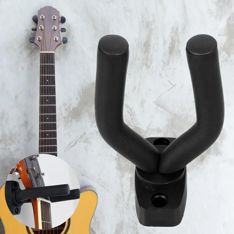 Wall Mount Guitar Hanger Ukulele Stand Portable Acoustic Ukulele Violin Bass Guitar Holder Guitar Neck Holder Accessories