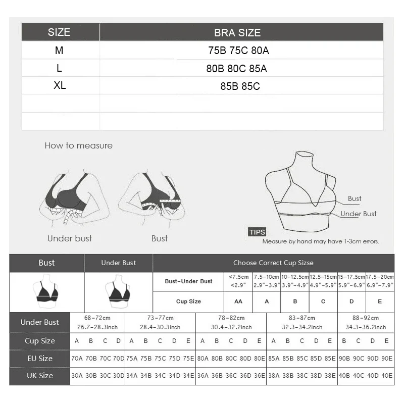 Women Push up Bra, 100%Silk Lining, 3/4 Cup, Comfortable Female Underwear, Wire Less, Thin padding Brassiere, Black, Red