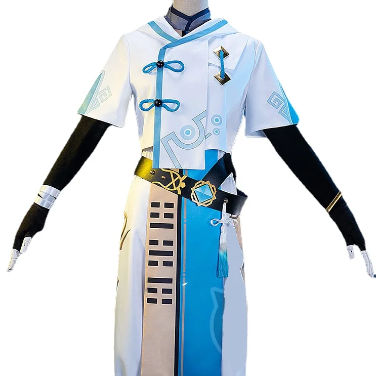 

In Stock Genshin Impact Chongyun Uniform Outfit Cosplay Costume Low Price Chun Yun Halloween Party Fancy Dress For Men Women Hot