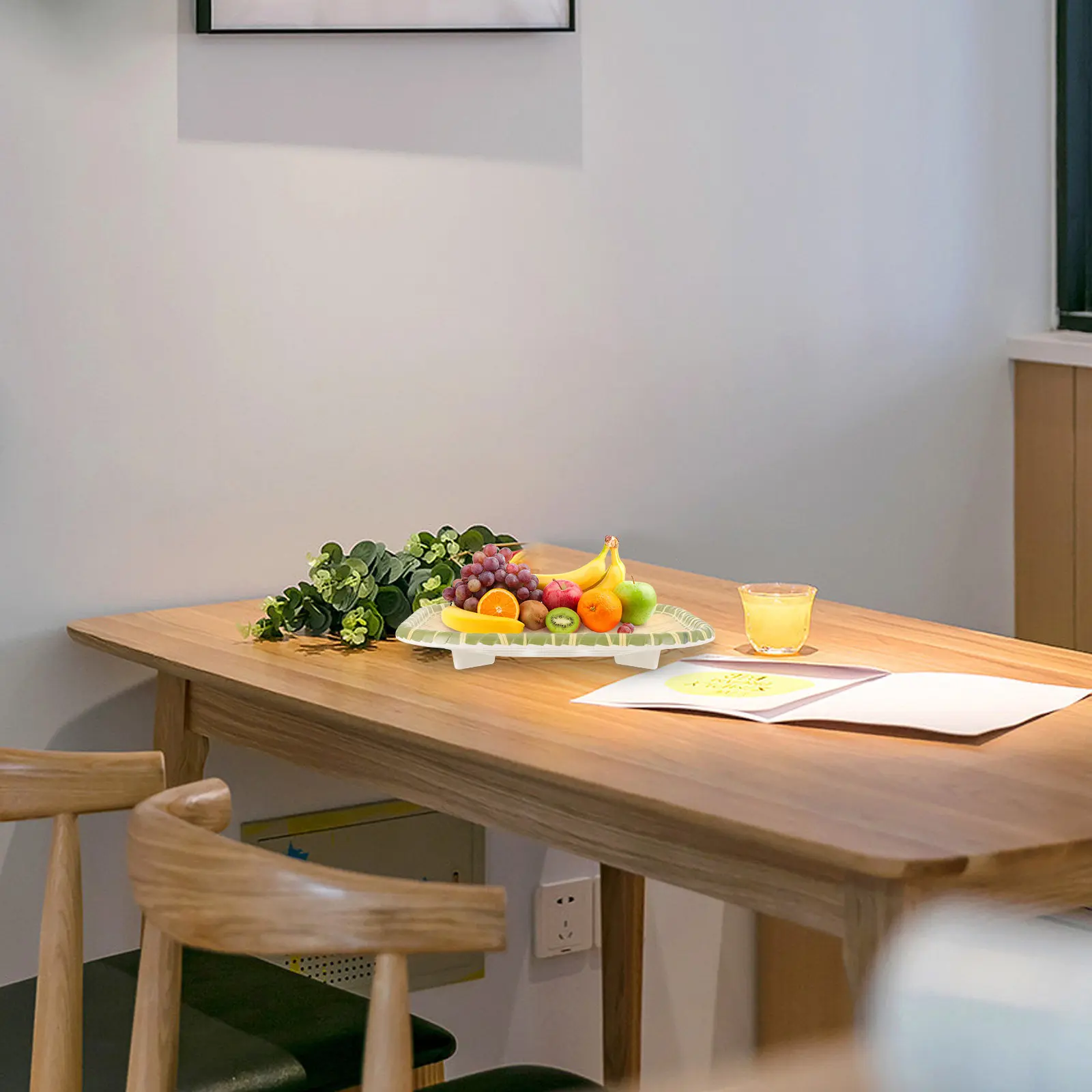 

Тарелка для закусок с противоскользящим покрытием для дома, ресторана, вечеринок, использования на открытом воздухе, поднос для подачи еды, тарелка для хранения, для кухни и бара