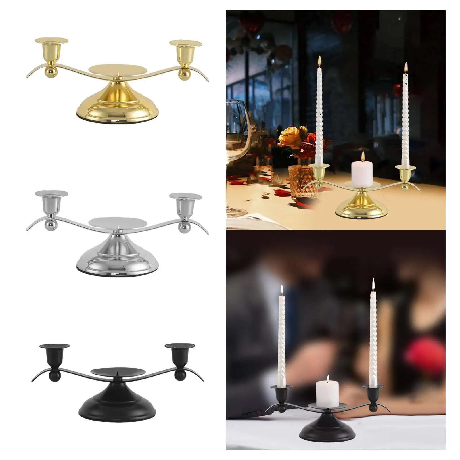 

Candle Holder Taper Candle Stick Holder for Anniversary Mantel Living Room
