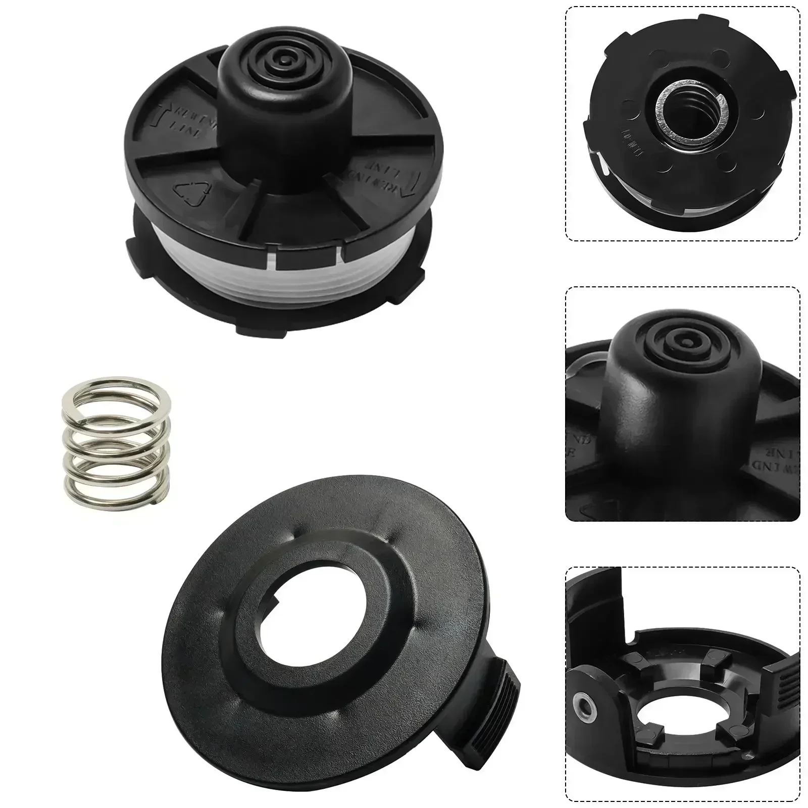 1/3pcs Spool Head+Spool Cover+Spring For Makita BUR181 BUR141 DUR181Z DUR141Z Grass Trimmer Replacement Accessories