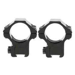 25.4mm 1'' Tube Clamp Ring Scope Mount Holder 11mm Rail with Hex Wrench for Installing Flashlight Torch (Black)- Low Profile