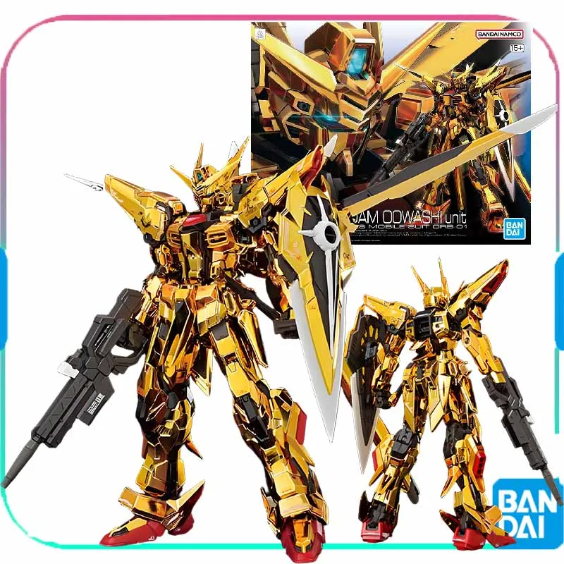 

Bandai Original GUNDAM RG 1/144 Series AKATSUKI GUNDAM OOWASHl unit Anime Action Figure Assembly Model Toys Collectible Model