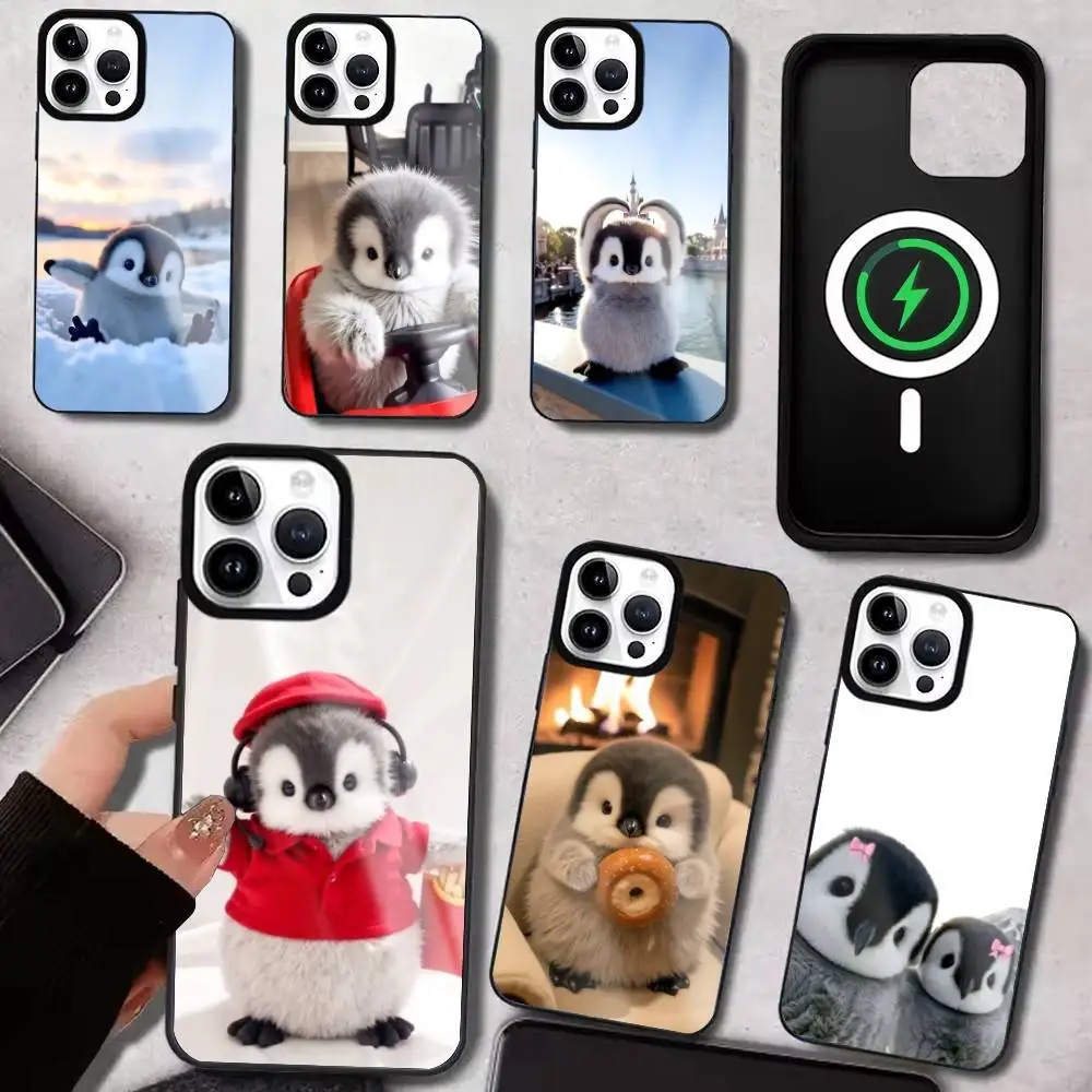

Cute P-Penguin Phone Case For iPhone17,16,15,14,13,12,11 Plus,Pro Max For Magsafe Wireless Charging