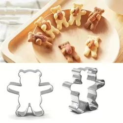 Christmas Hug Bear Cookie Cutter Bear Shaped Dessert Cake Mold Sugarcraft Fudge Cookie Pastry Baking Cutter Mould DecoratingTool