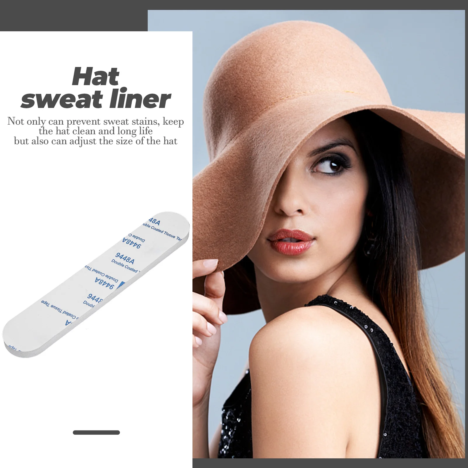 

30Pcs Hat Sweat Liner Pad Eva Foam Sweat Protector Tape Reducer for Size Adjustment Cap Absorbent Sweatband Strips