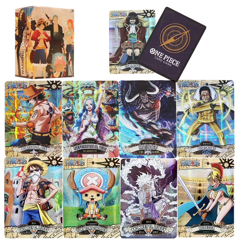 

100 PCS One Piece Card English Version Holographic SSR Shine Collection Cards Luffy Shanks Anime Character Carte for Children