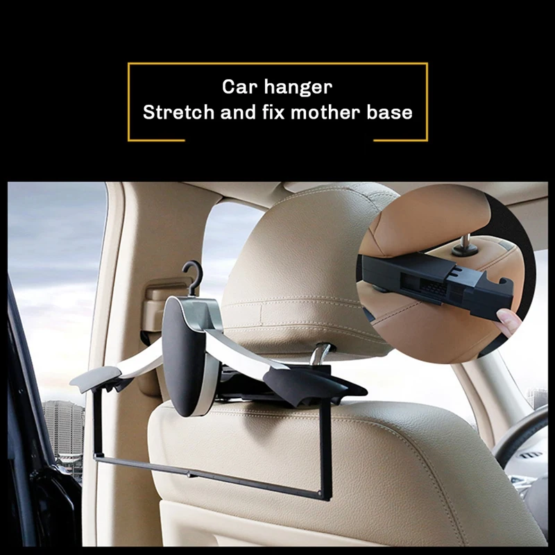 2 Pcs Universal Car Seat Back Folding Hanger Multi-Function Coat Hanger For Jackets Suits Hooks