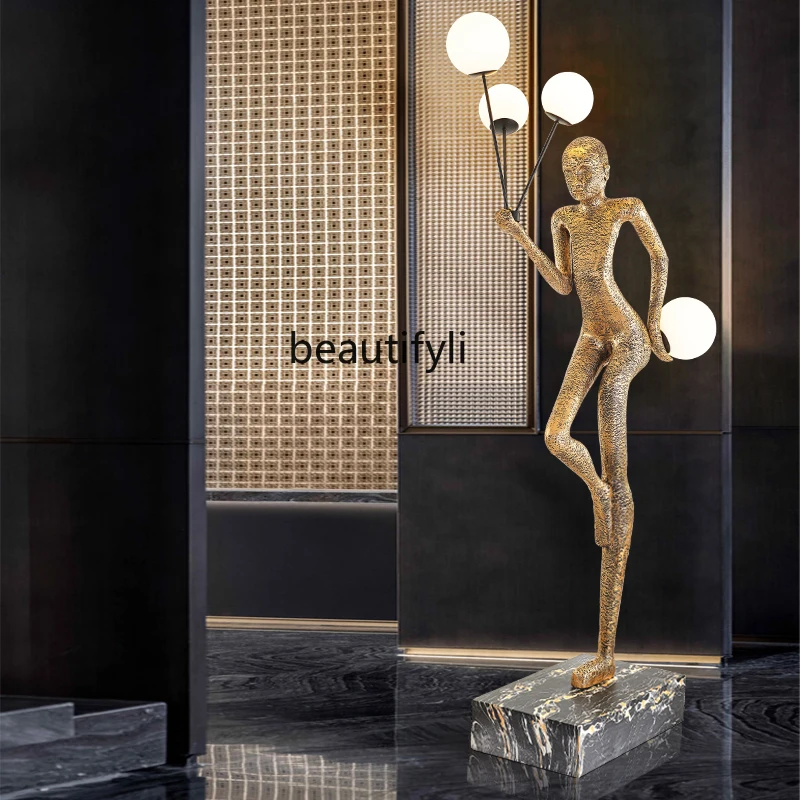 Sculpture floor ornament exhibition hall Home decoration porch Figure floor lamp ornament