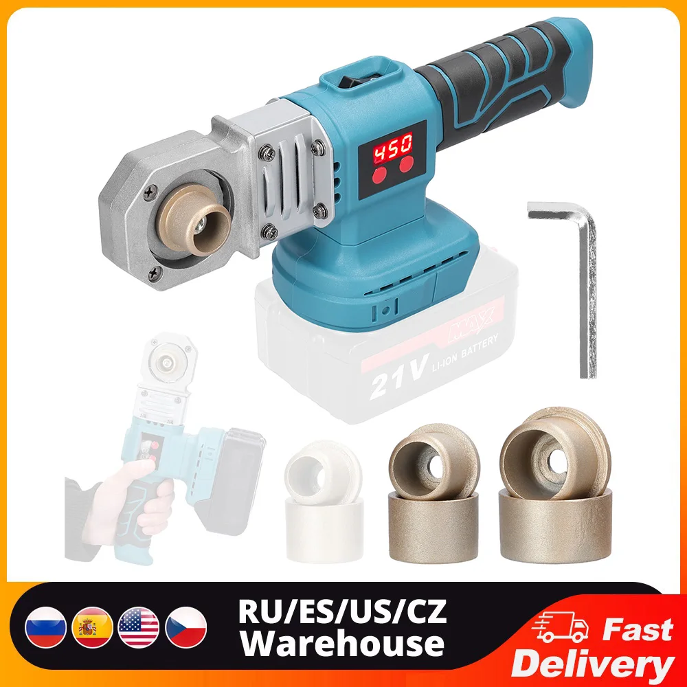 PPR Pipe Welding Machine, dispositivo de fusão de tubos de água sem fio, 20mm, 25mm, 30mm Cabeças de substituição, máquina fusível para bateria