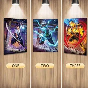 Anime Manga NARUTO/Kakashi/Sasuke 3D lentikulární plakát, malba, nástěnné umění, domácí dekorace, nástěnná samolepka, anime umělecká díla, dárek k narozeninám 10 nejlepší prodej plakát s Narutem - №10
