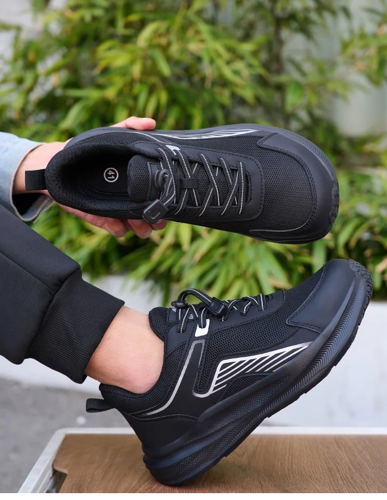 Men\'s new anti-puncture European standard steel head anti-smash shoes men\'s safety shoes solid bottom protective work shoes