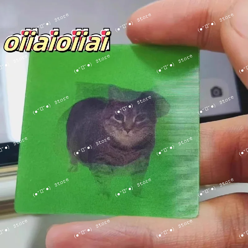 

oiiai cat grating card rotating pendant keychain abstract celebrity kitten funny emojis gift for friends