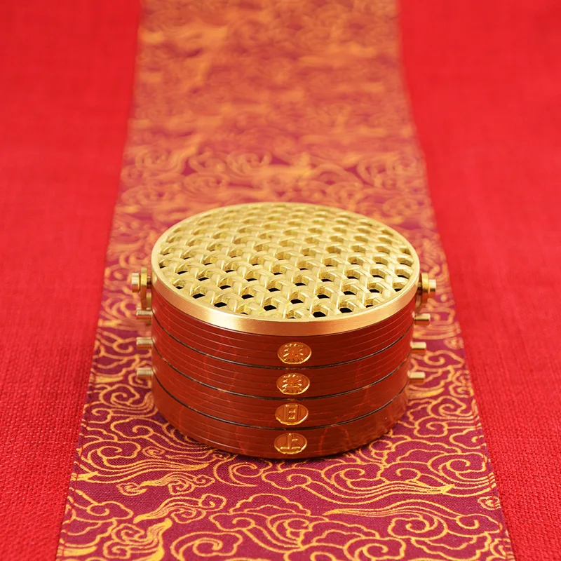 النحاس الإبداعية خبز اللون باخرة تبخير أشعة الشمس البخور الموقد Chinoiserie المنزل النحاس موقد الحلي