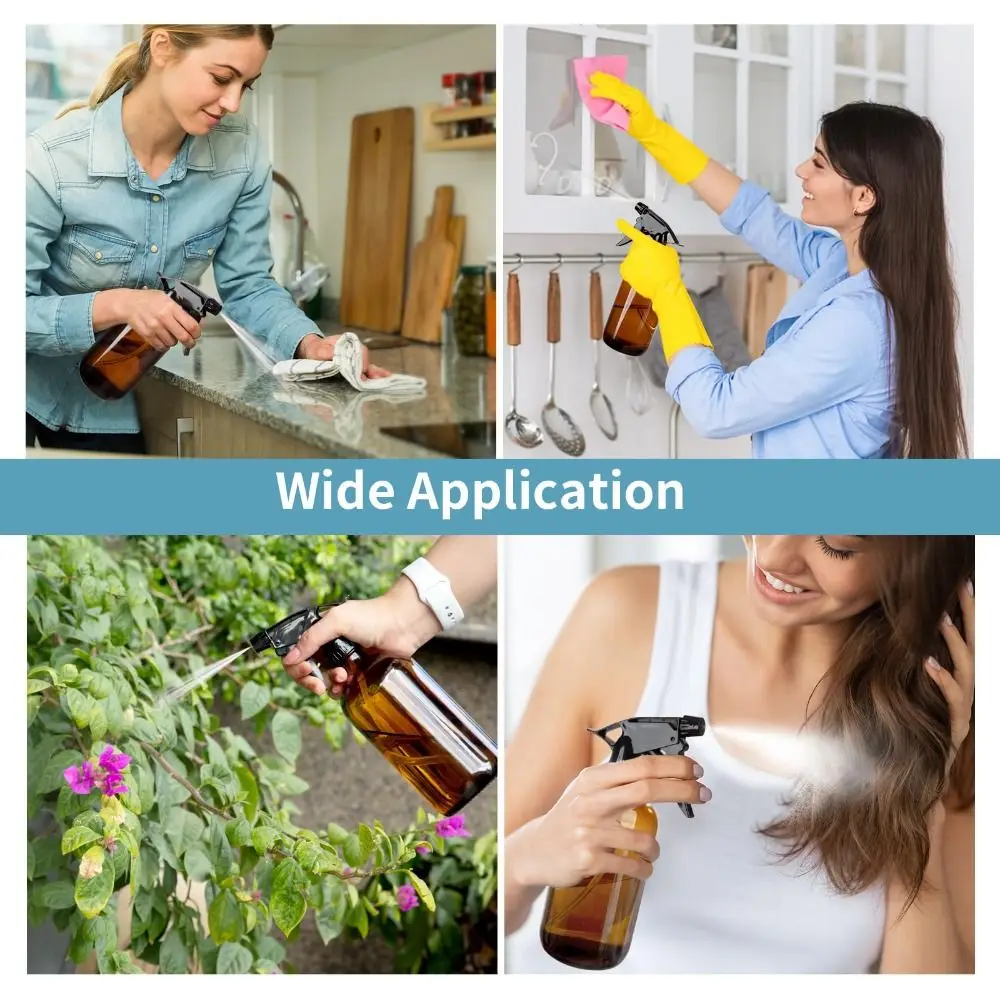 4pcs Adjustable Spray Bottle Nozzles replaceable Leak Proof Mist Water Bottle Spray Nozzle Chemical Cleaning Heavy Duty