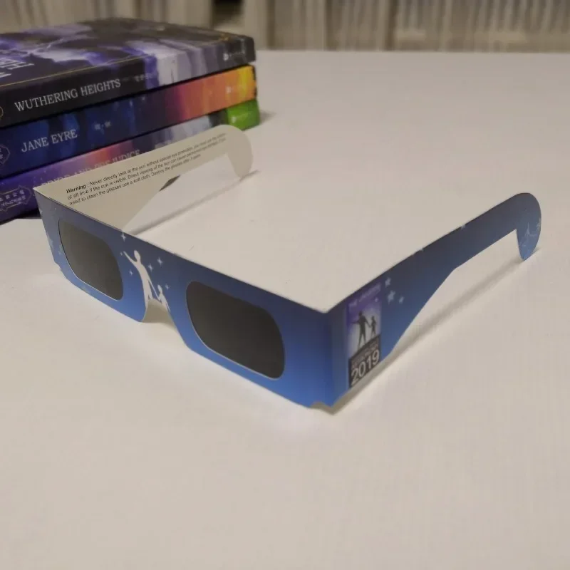 5PCS Premium Eclipse Eyeglasses AAS Approved Solar Glasses CE and ISO Certified HD Filter Film Crisp Image Goggles Paper Eyewear