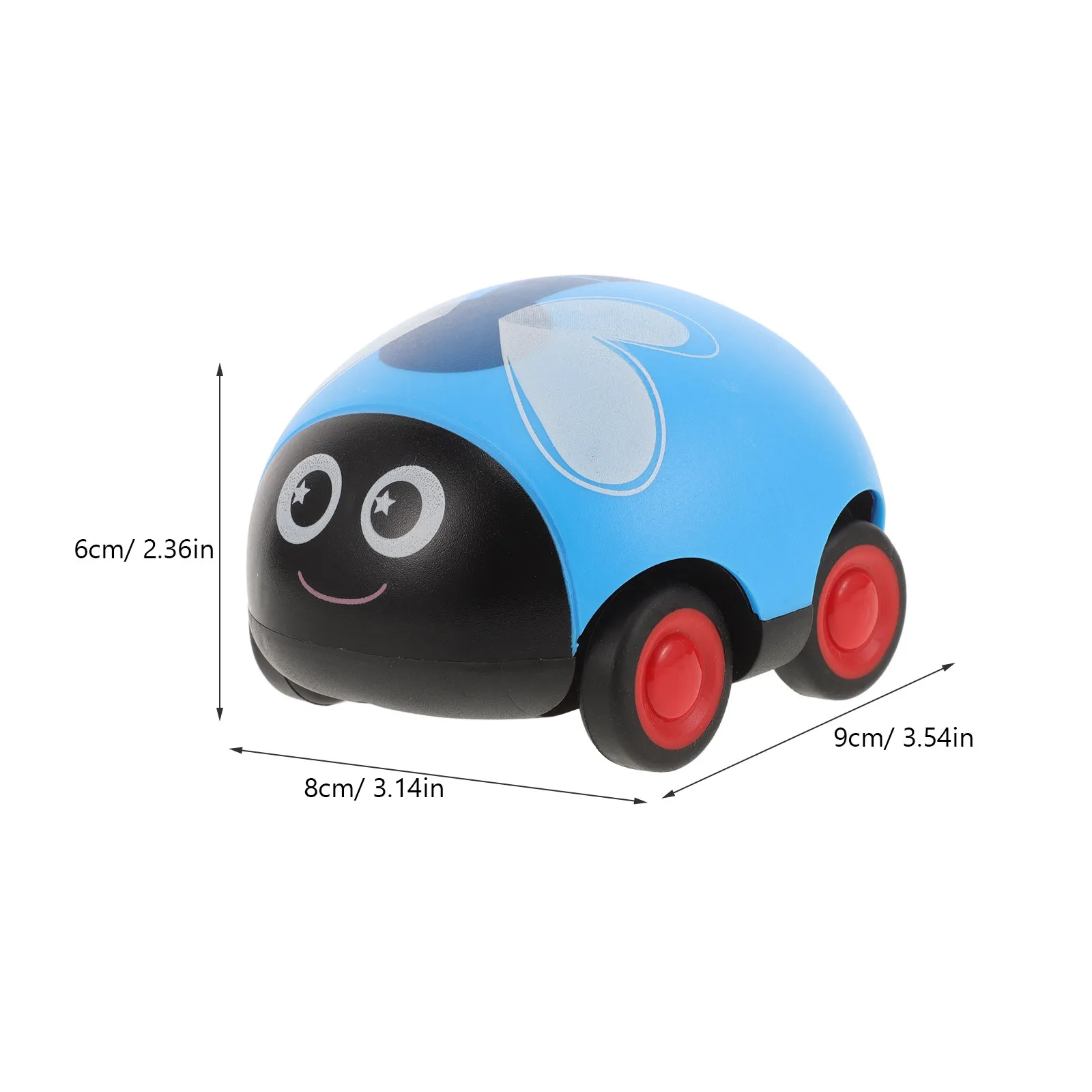 Ladybug Bee Beetle Insect Pull Back Car Mini Bright Colorful Friction Powered for Toddlers Kids Party Favors Learning Fun Small