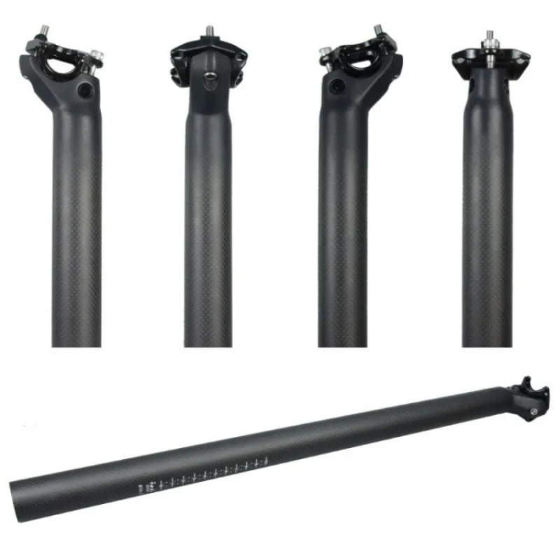Full Carbon Fiber Offset Seatpost 33.9mm Bicycle Seat Tube for Folding Bike Cycling Parts