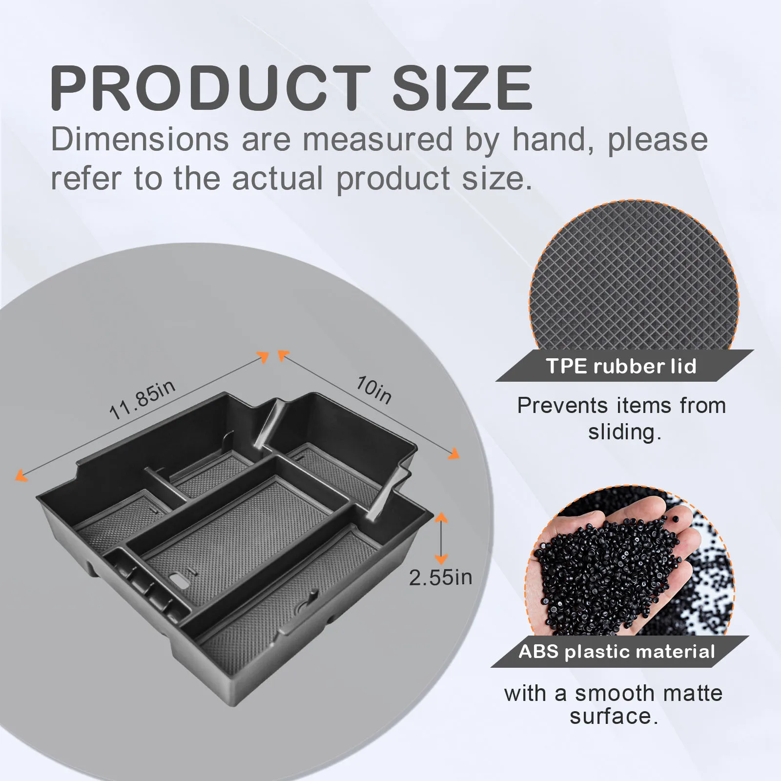 ل 2024-2025 تشيفي سيلفرادو EV WT وجي إم سي سييرا EV وحدة التحكم المركزية درج منظم مسند الذراع صندوق تخزين الداخلية اكسسوارات السيارات #5