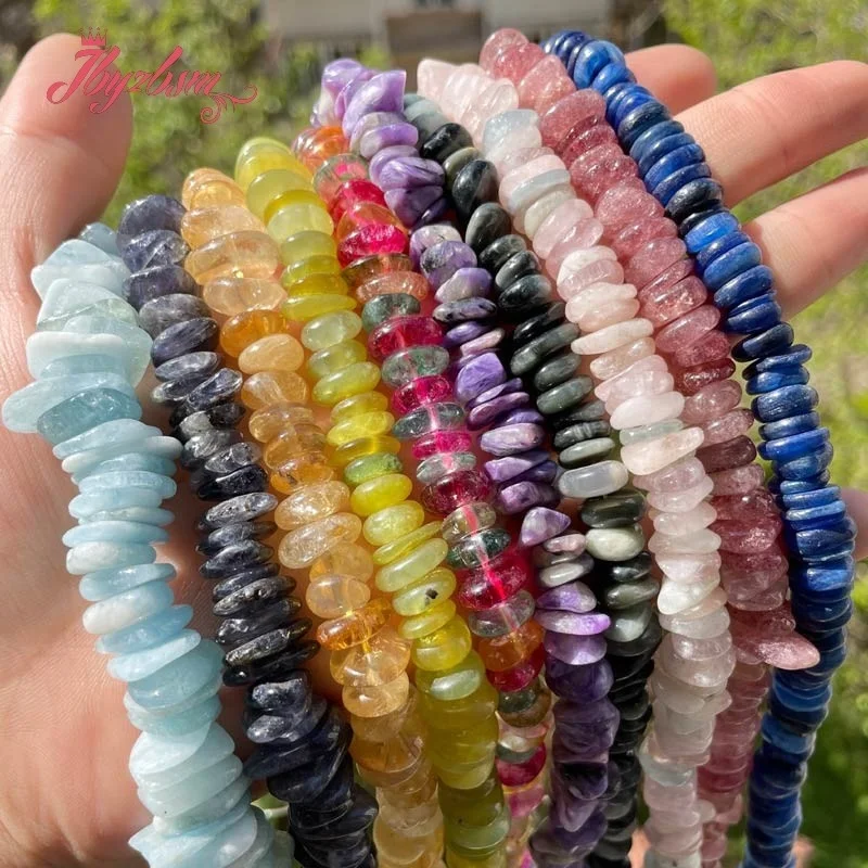 2x6-3x12mm Freefrom Heishi Spacer Beads Natural Stone for Women Men Necklace Bracelet Earring Charms Jewelry Making Strand 15