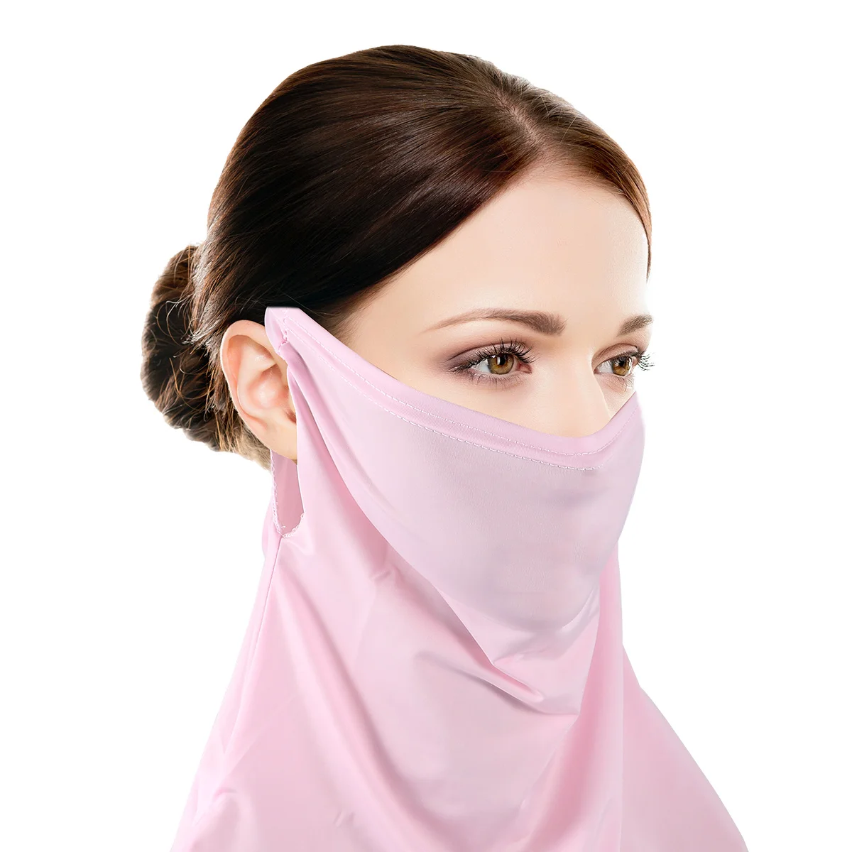 2Pcs Sunscreen Ice Cover Neck Gaiter Outdoor Riding Mask Breathable Uv Protection Face Scarf Neckerchief for Women