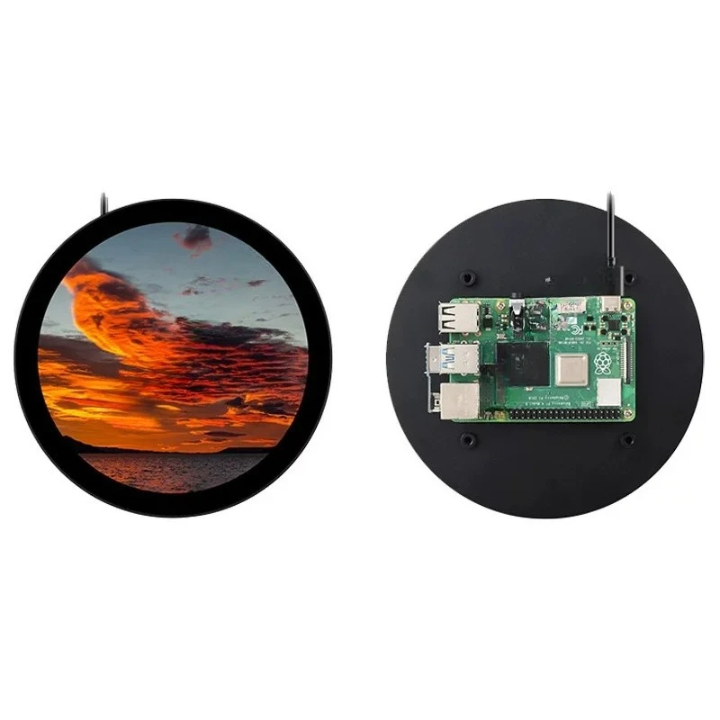 Raspberry Pi 5 inch HDMI round LCD display IPS capacitive touch screen 1080x1080