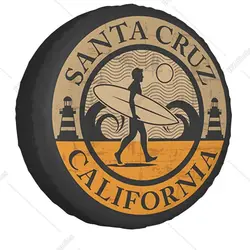 Santa Cruz California Surf Spare Tire Cover for Prado Pajero Jeep Surfing 4WD 4x4 SUV Car Wheel Protectors 14