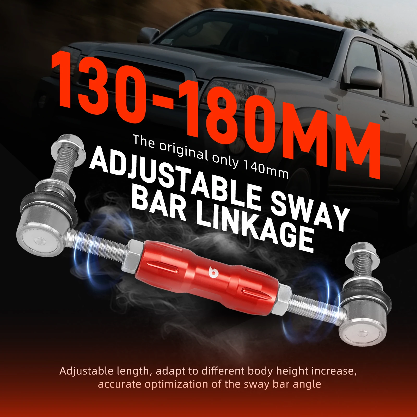 Kit de liaison de barre stabilisatrice avant en aluminium, pour Toyota 4Runner 2003-2024 FJ Cruiser 2007-2014, remplacer 48810-60040, 48820-60050